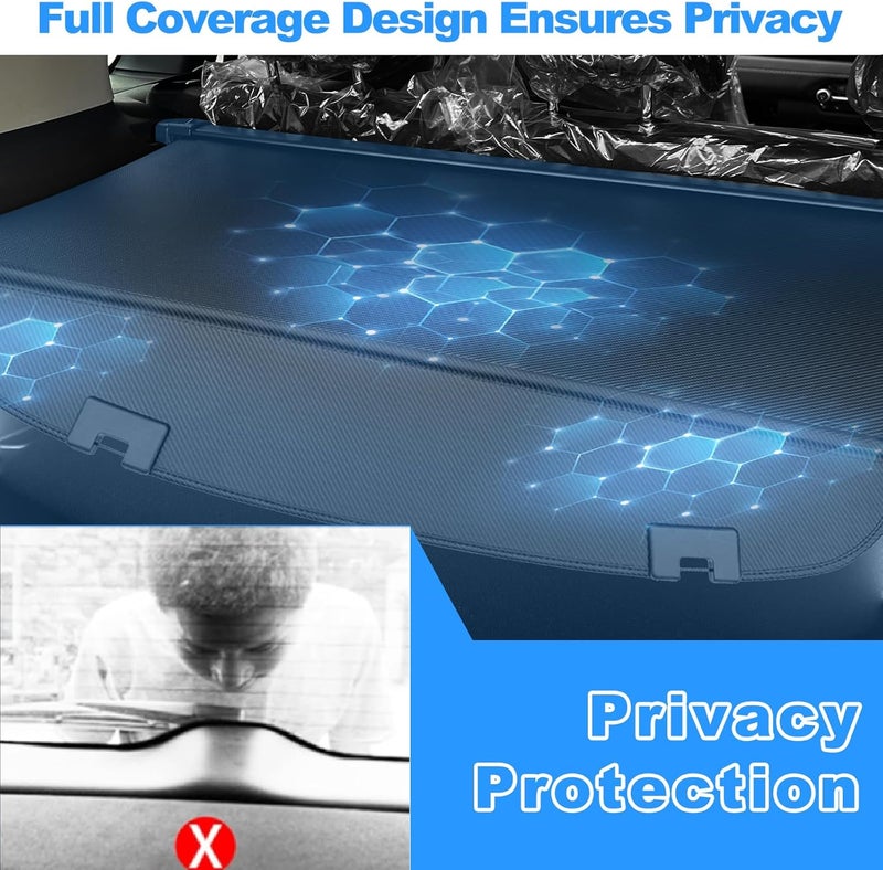 AUXKO Retractable Cargo Cover for Mazda CX-5 2025-2017, Trunk Cargo Cover Luggage Security Shade Cover for 2025 2024 2023 Mazda CX5 Shielding Shade Anti-Peeping Luggage Privacy Screen, Carbon Fiber - Image 3